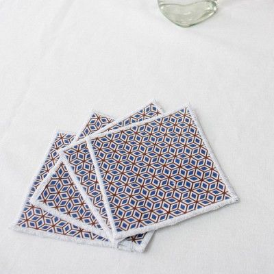 블루 그래피티 방수컵받침set(4pcs)