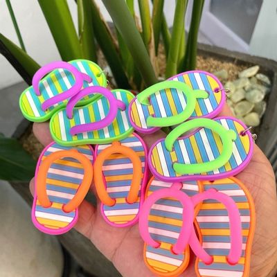 한쌍 스트라이프 쪼리 키링 랜덤색상(WEACF65)