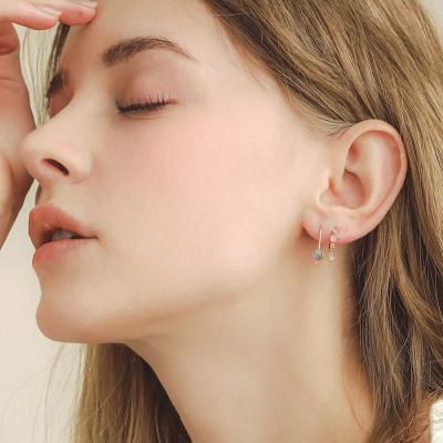 제이로렌 가넷 아마조나이트 원석 드롭 귀걸이 M03672