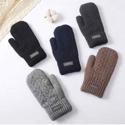 크리스마스 연말 선물 꽈배기 니트 장갑 벙어리 코디