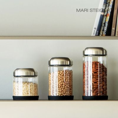 루미 원터치 글라스 밀폐 용기 원두보관용기