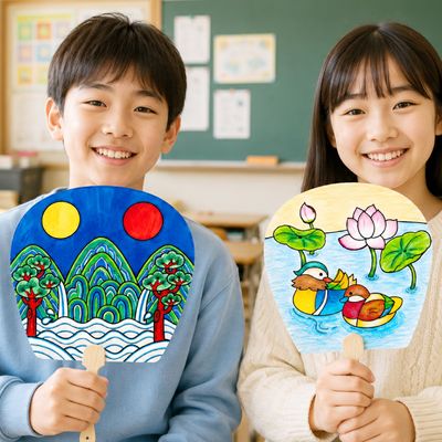 민화 전통 부채 만들기 (3종 택1)