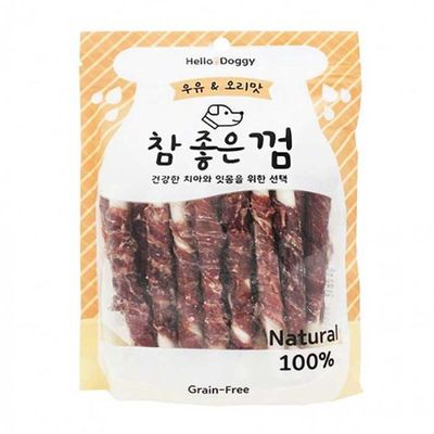 우리 애기 Hello Doggy 참좋은껌 우유오리 스틱껌 24P