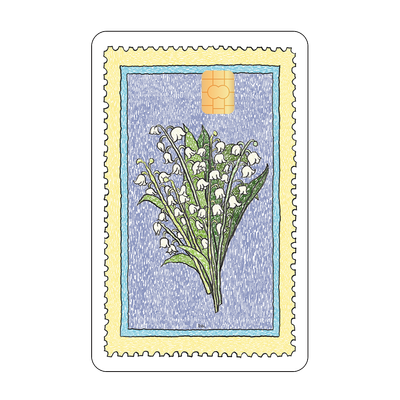 카드 스킨 스티커 - 은방울꽃