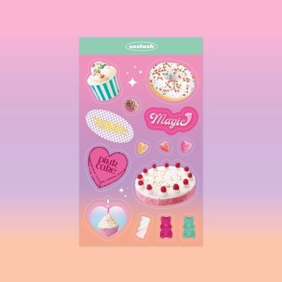 쏘슬러시 콜라주스티커-sweets