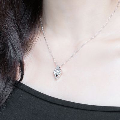 모이사나이트목걸이 다이야1캐럿 925 DS2501(마름모)