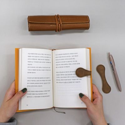 오첵 북마크 가죽마그넷 책갈피 북클립