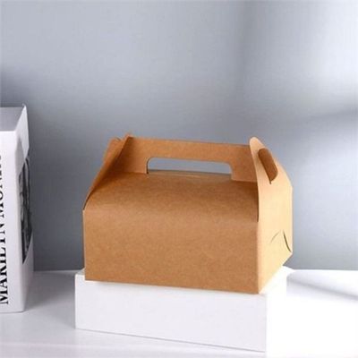 디저트 포장 상자 크라프트 선물 상자 베이커리 손잡이 답례품 마카롱 접이식 종이 테이크아웃(WFPD3HH)