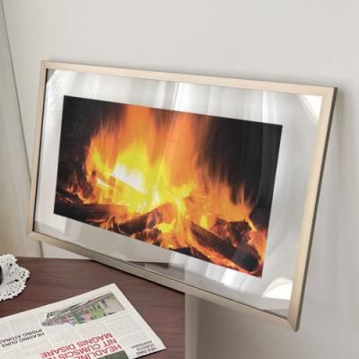 ah548-투명액자58CmX38Cm_활활타는장작불