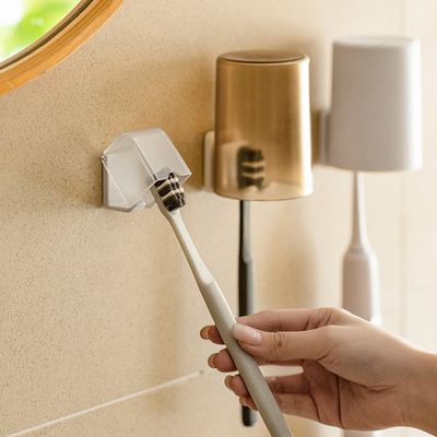 무타공 커버형 칫솔걸이