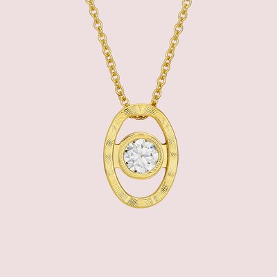 모이사나이트목걸이 다이야1캐럿 925 DS2502(타원형)