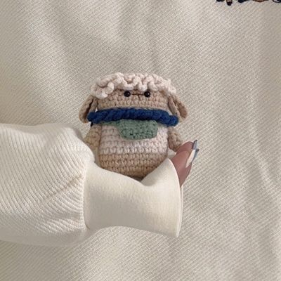 아기 양 인형 뜨개질 에어팟 1 2 3 세대 프로 케이스