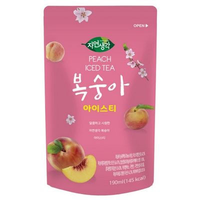 자연생각 복숭아 아이스티 190ml 50파우치