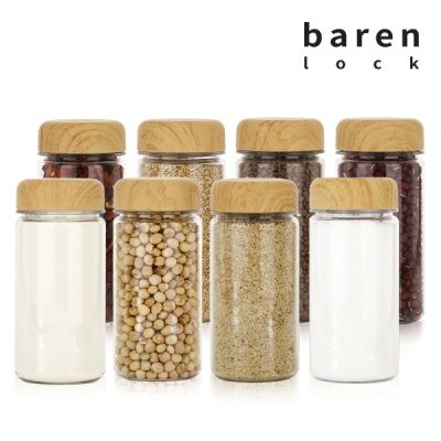 바른락 PET 양념통 350ml(중) 8P (우드 체리)