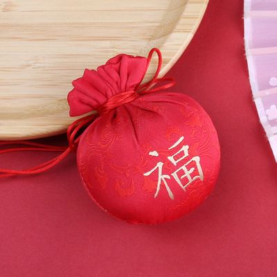 전통 미니 복주머니 붉은색 8X9.5cm(WC99585)