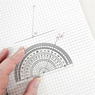 제도용 수학 각도기 반원 투명 각도기 학생 학용품(WFPAL6S)