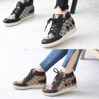 [애슬릿]레이스업 여성 하이탑 스니커즈 6cm