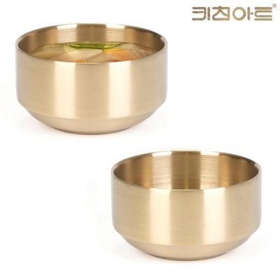 키친아트 이중 티타늄 물김치그릇 2개 동치미 밥공기