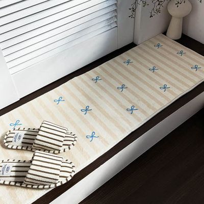 리본 롱러그 논슬립 포인트 방석 러그 120x40cm