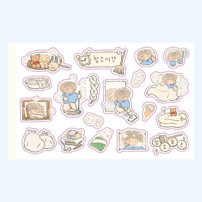 청소시간 스티커