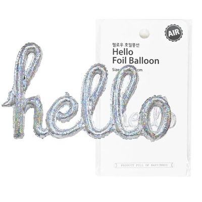 혜명몰 파티클럽 hello호일풍선(홀로그램) - 개 (1개입) 파티풍선 풍선장식 풍선포토존 행사풍선장식 파티(WFPCBR9)