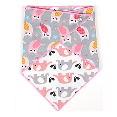 에이에프비 포인트양면 스카프빕 핑크부엉이