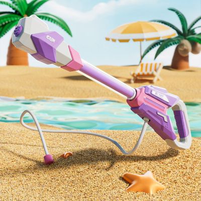 컬러풀 바주카포 분수 물대포 물총 호스 펌프 워터건