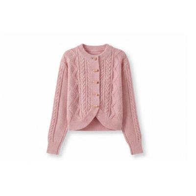 러블리 꽈배기 떡볶이 버튼 가디건 (5Color)