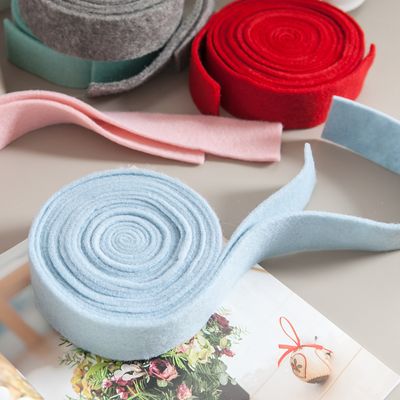 크리스마스 양모 펠트 리본 5cm 6컬러 롤 포장 공예