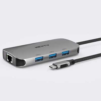 USB-C Type 9in1 멀티포트 어댑터 60W고속충전DEX지원