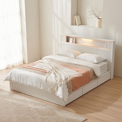 트리플 편백 원목침대Q/K 프레임