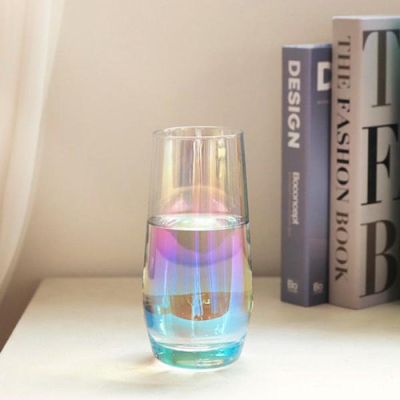 홈카페 파티 홀로그램 유리컵 350ml