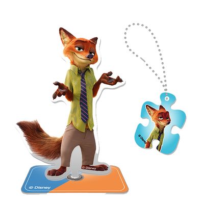 디즈니 주토피아 닉 아크릴 스탠드 퍼즐 키링