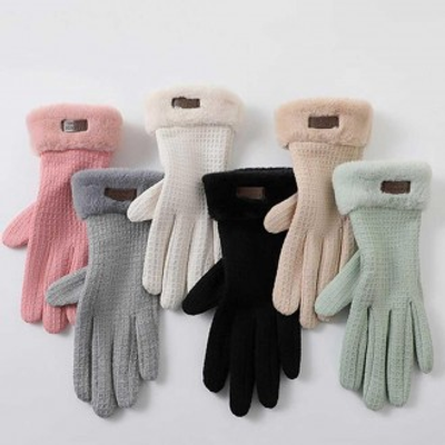 여자 겨울 크리스마스 연말 선물 퍼 안감 장갑 코디