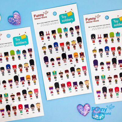 퍼니스티커 C529P 장난감 병정 PVC 스티커
