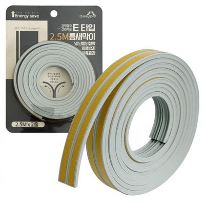 E타입 틈새막이 바람 문풍지 외풍차단