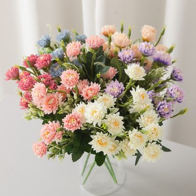 소국 조화 미니 부쉬 35cm 6컬러 인테리어 장식 소품