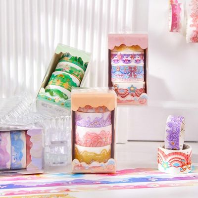 레이스 모양 마스킹테이프 4개 세트 다꾸