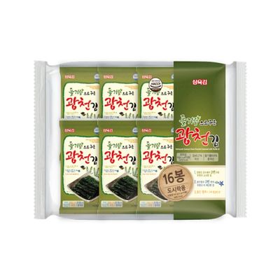 들기름으로 구운 광천 도시락김 4g (16단 X 8개입)