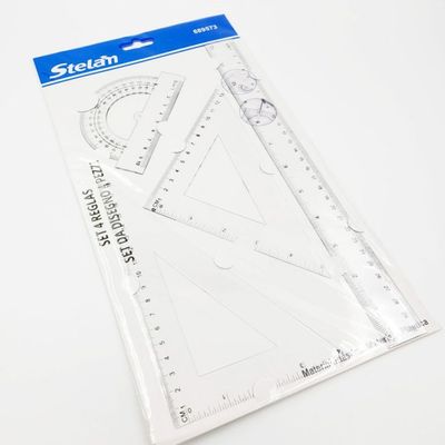 학교직선자 수학 전문가 필요한구성 감각적인 학용품자 4pcs 세트(WFJ6Z5G)