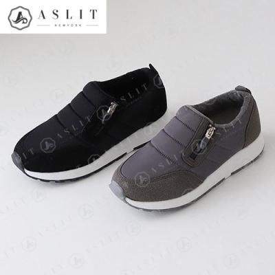 [애슬릿]안감 기모 여성 지퍼 슬립온 운동화