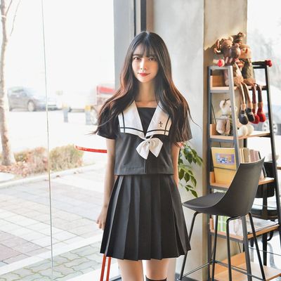 교복몰 세인트 블랙 세라복 세트 (반팔)(WC8A5A5)