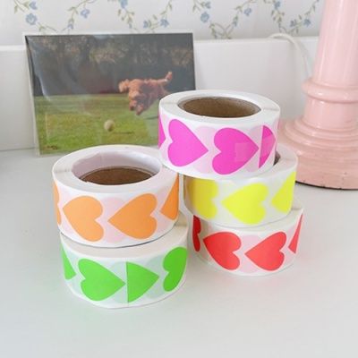 Neon Heart Roll Sticker 네온하트롤스티커