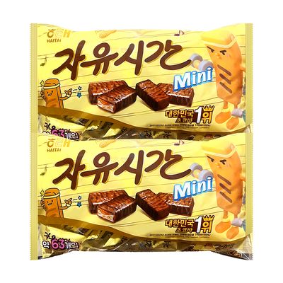 해태 미니 자유시간 초코바 630g 2개