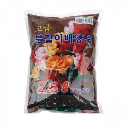 분갈이용토 2.5L 배양토 분갈이흙 상토 다육이흙 원예용흙 화분흙 텃밭용흙 꽃심기(WFOMIZR)