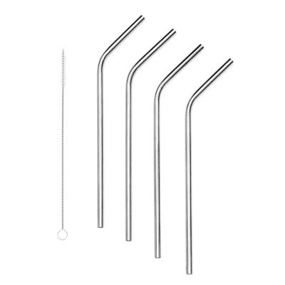 브리니클 스테인레스 215mm 곡선 스트로우 4개 셋트