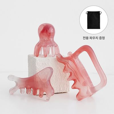 두피 페이스 바디 괄사 3종 파우치세트