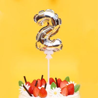 생일 케이크 풍선 데코픽 (실버) 2