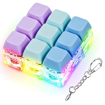빛나는LED 키보드 키캡 키링 클릭커 9구 B2373-O
