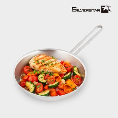 Aha 304 통3중 무연마제 핸들형 스텐팬 후라이팬 24cm